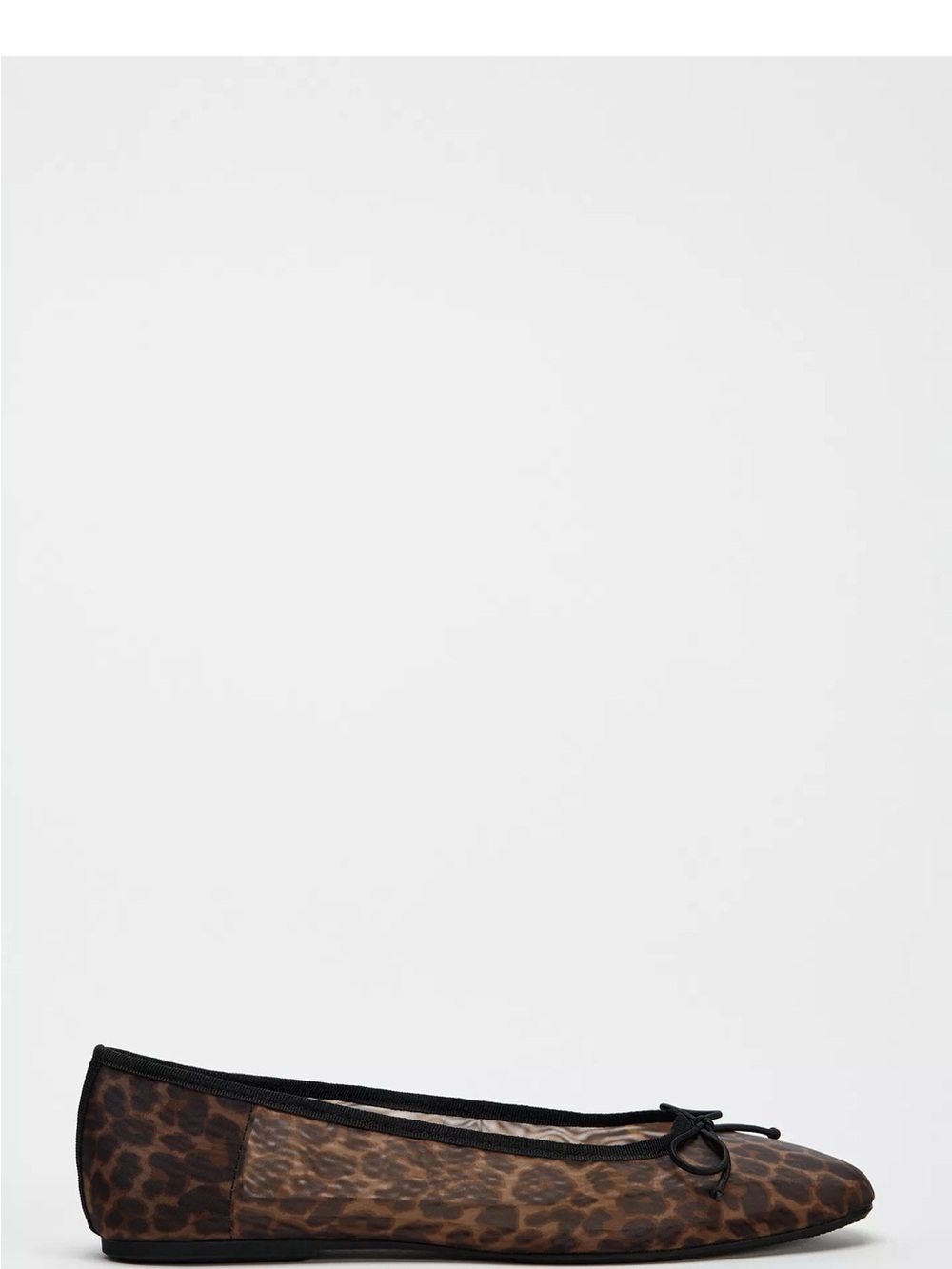 Zara Animal Print Mesh Ballet Flat - Leopard